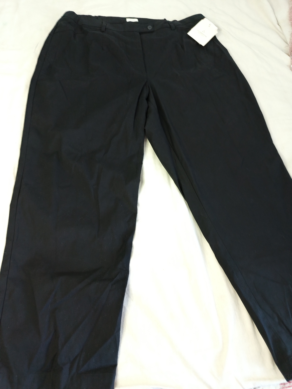 NWT Liz Claiborne Audra Black Pants Trousers 20W Plus Size Cotton Stretch Work